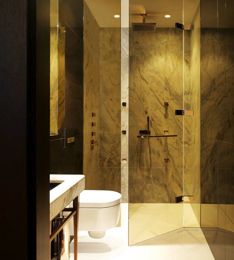 luxury shower and toilet for a bathroom in surrey
